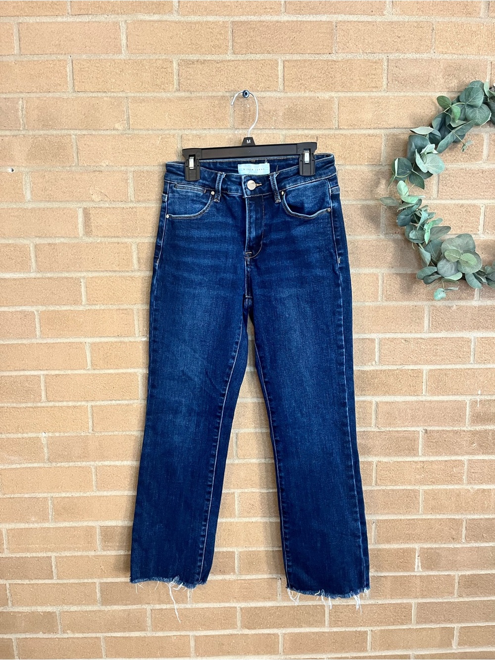 Straight Leg Women's Jeans in Dark Blue